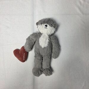 Slumberkins Otter  Heart Kin Cuddly Plush Stuffed Animal Grey 14"